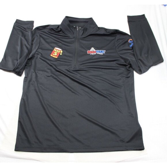 NWT Adidas Golf Mens Black Pullover Sweatshirt L With Drydene Duramax & Take 5 O - Picture 1 of 8